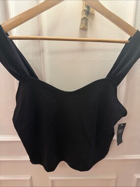 Abercrombie & Fitch Black Square Neck Tank Top